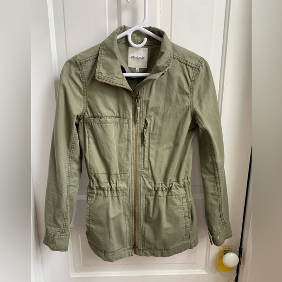 Madewell Fleet Military Jacket Khaki Green Small - Picture 2 of 5